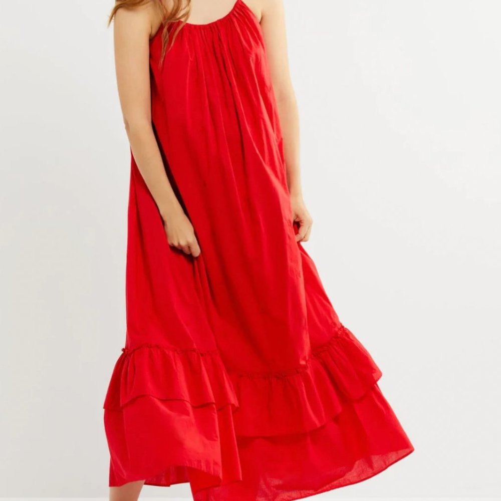 A Pea in the Pod TIERED MAXI MATERNITY DRESS